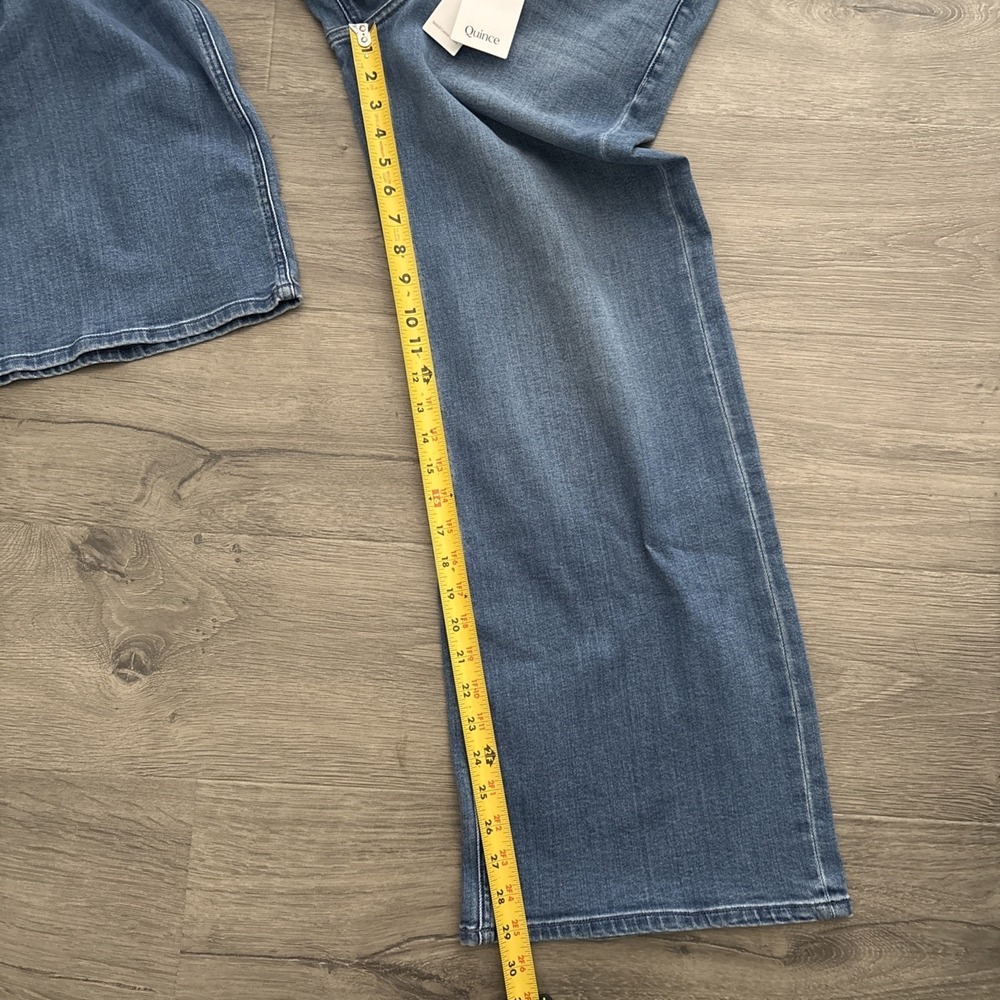 Quince Women Luna Stretch Wide Leg Jeans Seaside Blue size 30 NWT - Picture 6 of 10